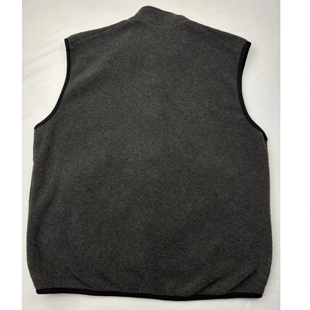 The North Face Mens XL Fleece Vest Charcoal Gray Full Zip Made in USA Vintage